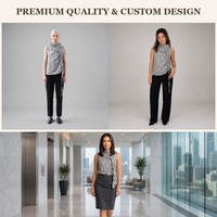 Débardeur sans manches en lin pour femme, gris, à sequins, col roulé, avec cordon de serrage, froncé, décontracté, respirant, pour le bureau, étiquettes personnalisées OEM
