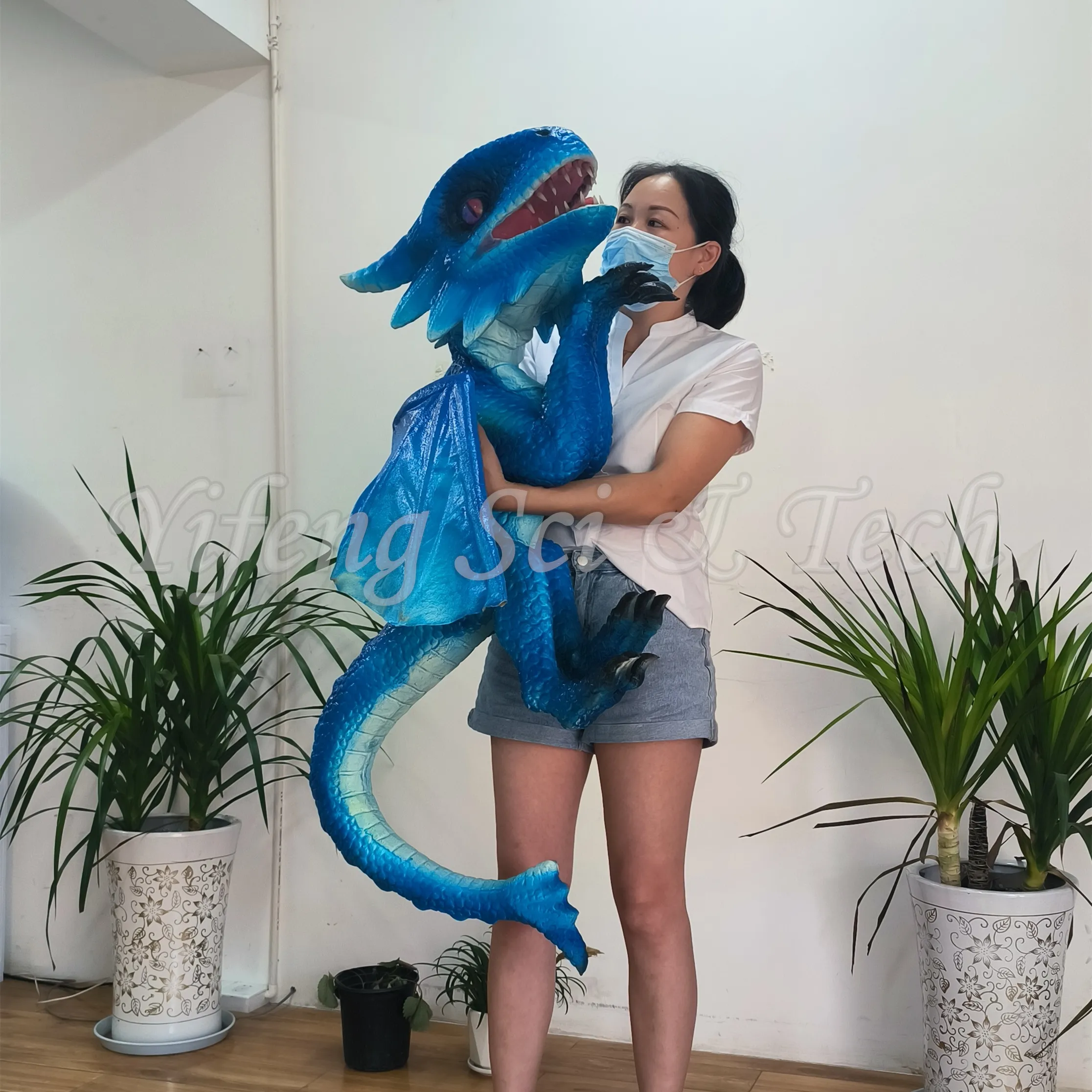 Animatronic Dragon Realistische T-Rex-Dinosaurier puppe in Lebensgröße