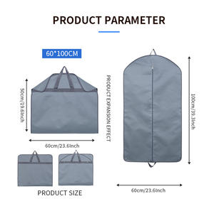 شعار مطبوع مخصص أكسفورد قابل للطي مقاوم للماء والغبار غطاء بدلة شماعات كتان من أجل تعبئة بدلة الملابس - Product Image 5
