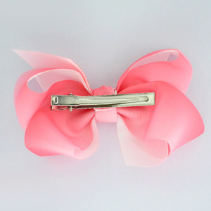 Pinzas para el pelo de cocodrilo hechas a mano con cinta de grosgrain, lazos grandes degradados de 10 cm para niñas, venta al por mayor - Product Image 5