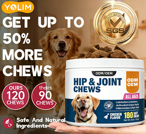 OEM/ODM זמין, תוספי תזונה לעיסות לכלבים, תומכים במפרקים, תכולה גבוהה של גלוקוזאמין, לכלבים גדולים - Product Image 1