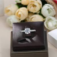 Güzel mücevher kadın gümüş 925 nişan alyans 1.5CT Certificate yüzük sertifika ile sevgililer günü hediyesi