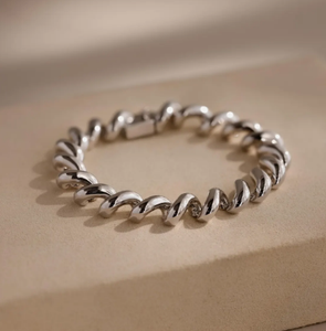 Catena attorcigliata minimalista <span class=keywords><strong>San</strong></span> Marco Twist bracciale in oro moderno dichiarazione regalo di gioielli per la fidanzata per le sue donne di moda - Product Image 3