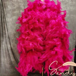Knallpinke Federboa 800G Schwere Boa Ganzes Stück Straußenfederboa für Kleidung Schal Hochzeitsschal Accessoires - Product Image 2