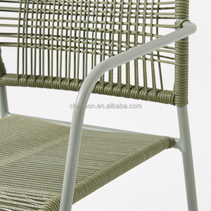 Silla con marco de metal vendedora caliente, muebles de jardín, silla de Patio barata, silla apilable de ratán PE para exteriores - Product Image 4
