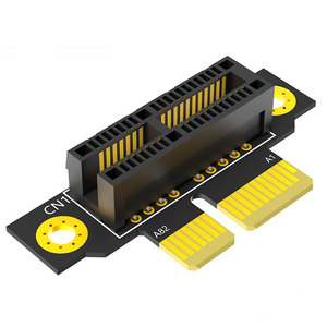 การ์ดแปลง PCIe Riser PCI-e 1 X 3.0 90 องศา แบบย้อนกลับ ตัวผู้เป็นตัวเมีย สำหรับเคสเซิร์ฟเวอร์ 1U - Product Image 1