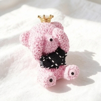 Vente en gros d'arômes en céramique parfumés à l'ours rose, plâtre pour bouche d'aération, diffuseur d'huile essentielle de parfum en porcelaine