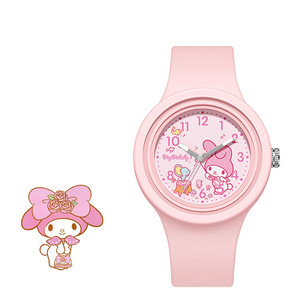 Kuromi Cinnamoroll Sanrio <span class=keywords><strong>Montre</strong></span> En Silicone De Haute Qualité 40mm Cadran 20mm Bande En Plastique Mouvement À Quartz Mignon Dessin Animé Conception Pointeur - Product Image 3