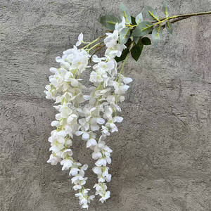 <span class=keywords><strong>Fleurs</strong></span> artificielles de glycine blanches en soie de haute qualité C-116, guirlandes suspendues individuelles, décoration florale pour mariage et salon - Product Image 3