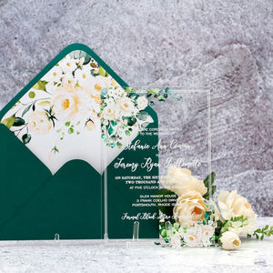 Carte d'invitation <span class=keywords><strong>de</strong></span> <span class=keywords><strong>mariage</strong></span> en acrylique Design gravé <span class=keywords><strong>de</strong></span> luxe <span class=keywords><strong>transparent</strong></span> personnalisé pour les annonces <span class=keywords><strong>de</strong></span> fête <span class=keywords><strong>de</strong></span> décoration d'événement nuptiale moderne - Product Image 3