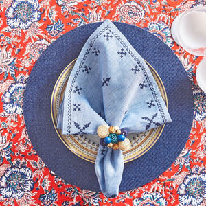Serviettes de table en coton et lin brodées sur mesure avec logo pour les commandes en gros de traiteur de mariage et de banquets - Product Image 1
