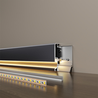 Plinthe lumineuse moderne et élégante de 6 cm de hauteur pour cuisine et salle de bain