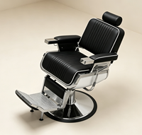 Chaise de barbier professionnelle populaire, élégante, à surface rayée, robuste, avec système hydraulique durable
