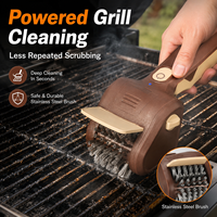 Brosse de nettoyage électrique pour barbecue sans fil haut de gamme, 700 tr/min, faible MOQ, livraison rapide, vente en gros