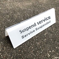 Veuillez ne pas toucher aux étiquettes de signalisation, mini-panneaux personnalisés, cartes de table miniatures en acrylique double face pour réunions d'entreprise, modèle par