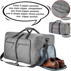 Sac de sport de voyage pour homme, échantillon gratuit, pliable et léger, avec compartiment à chaussures, sac de week-end pour femme - Product Image 3