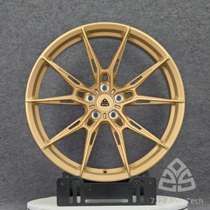Rines Monobloque Forjados 722Auto en Oro Mate de 19, 20, 21 y 22 Pulgadas para <span class=keywords><strong>BMW</strong></span> M5 <span class=keywords><strong>CS</strong></span>, <span class=keywords><strong>M8</strong></span> Gran Coupé, X5M, X6M Competition - Product Image 4