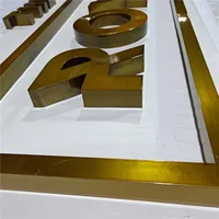 GFace Vintage-Stil 3D Hintergrundbeleuchtete LED-Buchstaben IP65 Wasserdicht Lackierter Edelstahl Halo-Beleuchtete Buchstaben Klassisches Auto