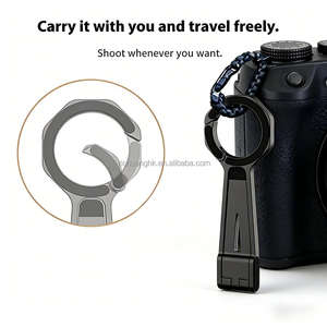 Support de téléphone magnétique rotatif à 360° en métal portable avec trépied et mousqueton – Support flexible pour voyage, bureau et diffusion en direct - Product Image 2