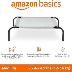 Pet Dog <b>Cot</b> Off Ground Bed Moisture Proof Removable Washable For <b>Small</b> Medium Large Dogs Rectangle Black Four Seasons Use - Product Image 4