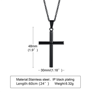 Wholesale Gold Plated <b>Cross</b> Pendant Stainless Steel <b>Cross</b> Necklace for Men - Product Image 6