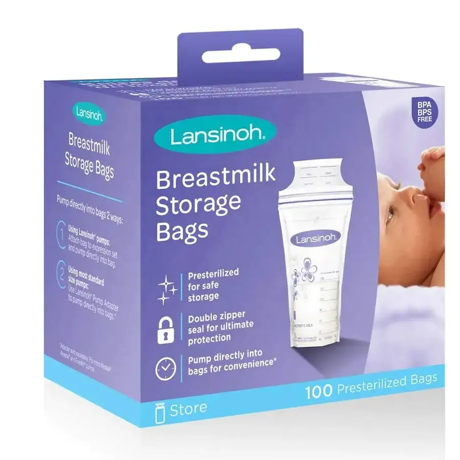 Os sacos do armazenamento do leite materno BPA livram/a contagem 200 dos sacos do armazenamento do leite materno/sacos do armazenamento do leite materno com fechamento do fecho de correr