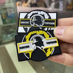 Custom 3D Soft PVC Logo Iron-on Embroidery for Velcro Relievo Transfer Patch Heat Press Embossed Silicone PVC Rubber for Hat <b>Flo</b> - Product Image 3