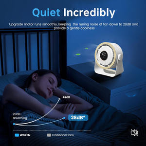 Nós Armazém Produtos Logotipo personalizado Desktop Small FanFree Shipping Mini ventilador recarregável portátil Usb com luz led - Product Image 3