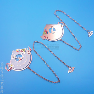 Marcapáginas de Metal Calado con Forma de Florero Transparente, Color Dorado, 45mm, Papelería, Colores Surtidos, Troquelado e Impresión - Product Image 4