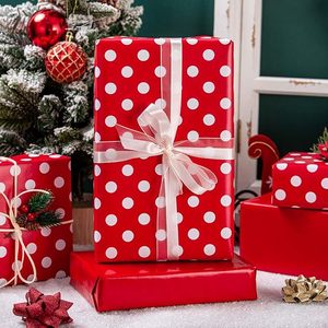 Classic Christmas <b>Red</b> Wrapping <b>Paper</b> Daily <b>red</b> dot reversible packaging <b>paper</b> Original customized gift wrapping <b>paper</b> - Product Image 1