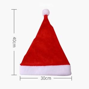 Décoration personnalisée pour adultes et enfants Chapeau de Père Noël classique Chapeau de Noël en peluche de Noël - Product Image 5