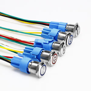 מתג לחצן לחיצה מתכת עם אור הוביל אור 12/16/19/22 מ "מ עמיד למים רחיפה - Product Image 2