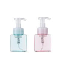 Flacon carré en PETG de 250 ml de luxe pour l'emballage de shampooing et de gel douche haut de gamme