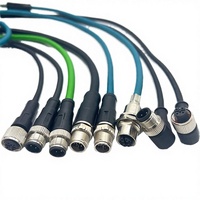 Connecteur de câble industriel M12, droit et coudé, 4/8 broches, étanche IP67, pour capteur