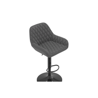 Tabouret de bar en cuir collé durable, accoudoirs incurvés, hauteur réglable, design pivotant avec repose-pieds pour bar intérieur, cuisine