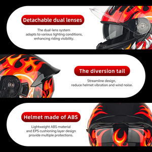 Vente d'usine Casque de <span class=keywords><strong>moto</strong></span> modulaire intégral homologué DOT à double visière relevable <span class=keywords><strong>Venom</strong></span> Casco Para <span class=keywords><strong>Moto</strong></span> OEM Casco - Product Image 6