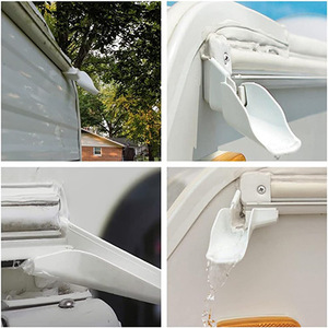 Goulotte de toit rectangulaire en nylon blanc étanche à fixation latérale pour accessoires de toit de camping-car D3112 - Product Image 3