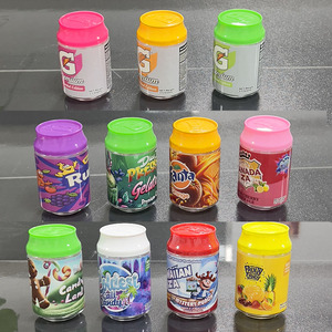 Bocaux en PET recyclé de 100 ml pour soda, bonbons, pop-corn, collations, réutilisables, en forme de canette de soda avec couvercle - Product Image 3