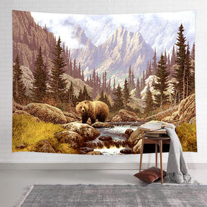 <span class=keywords><strong>Tapiz</strong></span> colgante <span class=keywords><strong>de</strong></span> pared para sala <span class=keywords><strong>de</strong></span> estar y dormitorio, <span class=keywords><strong>tapiz</strong></span> <span class=keywords><strong>de</strong></span> Animal, ciervo, bosque, loro, montaña - Product Image 4