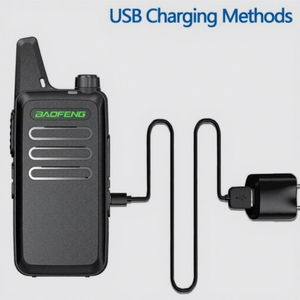 Mini talkie-walkie portable UHF BF-T20 avec PTT, chargement USB, puissance de sortie 3W, portée 0-5km, pour enfants - Product Image 1