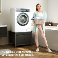 Support de base de plate-forme de laveuse-sécheuse sur piédestal robuste de 29 \ "support universel pour panier à linge étagère tuyau de vidange intégré