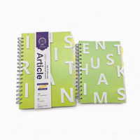 Cahier spirale A5/B5 à 5 sujets, couverture transparente en polypropylène, ligné, avec intercalaires pour enfants et étudiants