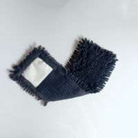Tête de balai serpillère en chenille 80/20 polyester/nylon, tampon de rechange en microfibre 42x13cm, pour nettoyage humide et sec des sols, lavable, réutilisable, absorbant