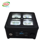 Haute luminosité étanche alimenté par batterie 4x20W RGBWAUV LED Projection Lights Outdoor Ip65 Wash Par pour les clubs et les fêtes
