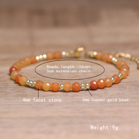 Bracelet délicat en perles de quartz rose naturel, aventurine verte, opale, lapis-lazuli, avec entretoise dorée, bracelet en cristal de guérison pour femmes