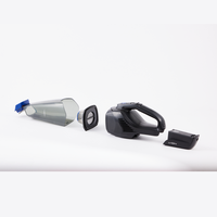 Aspirateur USB sans fil portatif, conception sans sac, fonction sèche, batterie amovible, charge rapide en 3h, utilisation en voiture et à l'hôtel