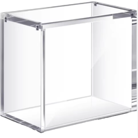 Boîte à mouchoirs moderne en acrylique transparent de haute qualité, présentoir de gros pour boîtes de reconditionnement, avec couvercle détachable, pour boutique, autoportant
