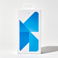 Boîte d'emballage personnalisée pour la vente au détail avec languette de suspension pour écouteurs, accessoires mobiles et présentation de produits électroniques