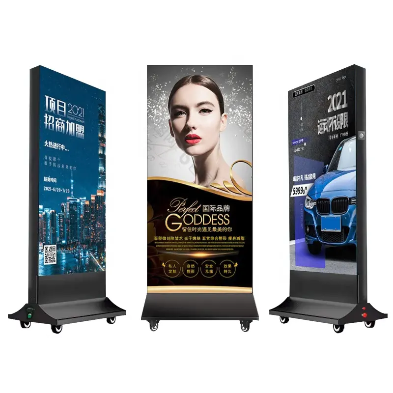 Mobile advertising light box LED double sided outdoor light box waterproof standing type