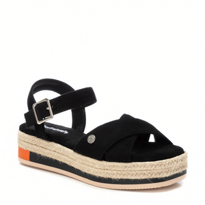 Sandales compensées espadrilles noires pour femme Refresh, hauteur de talon 171539, taille 38 - Product Image 3